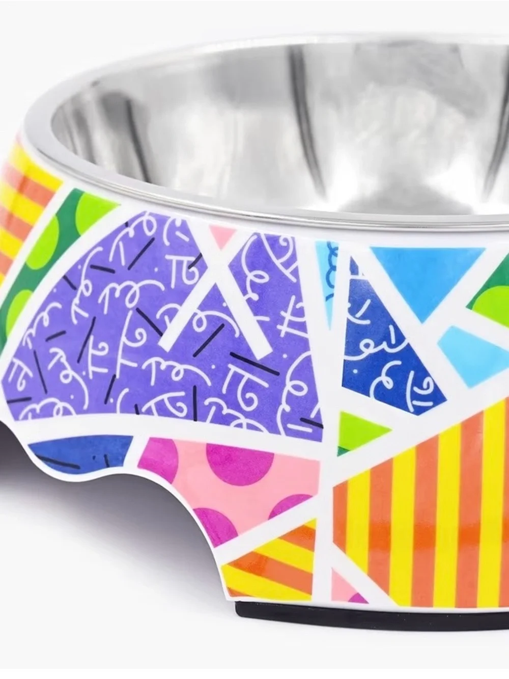 BRITTO Geometric Stainless Steel Small Pet Bowl